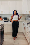 Black Wide Leg Pants with Side Pockets