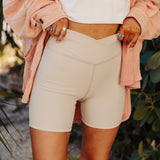 Ribbed Biker Shorts V Waist