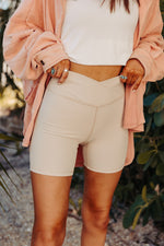 Ribbed Biker Shorts V Waist