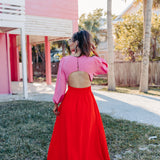 Pink + Red Resort Life Dress