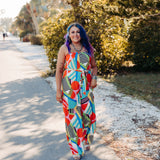 Multi Line Retro Jumpsuit