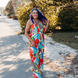 Multi Line Retro Jumpsuit
