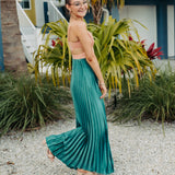 At The Resort Salmon + Green Dress