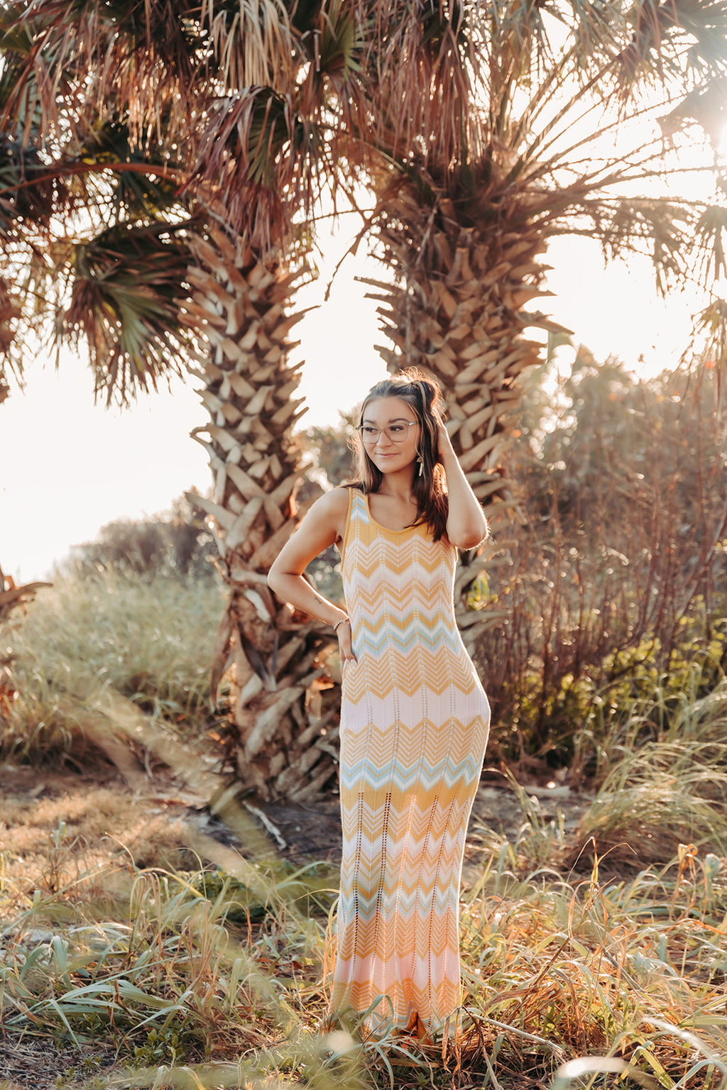 Catch You Later Chevron Woven Maxi