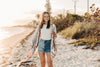 High Rise Two Tone Shorts
