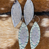 Rhinestone Leather Earring