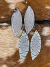 Rhinestone Leather Earring