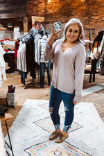 V Neck Butter Soft L/S Top