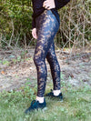 Python Gold & Black Full Length Leggings
