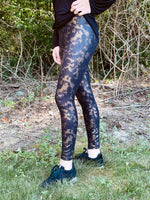 Python Gold & Black Full Length Leggings
