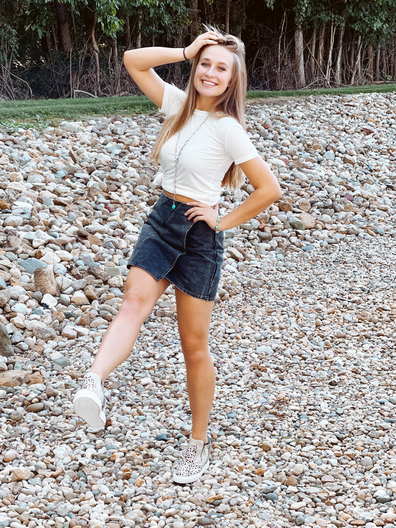 Ivory Round Neck Tee