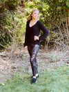 Python Gold & Black Full Length Leggings