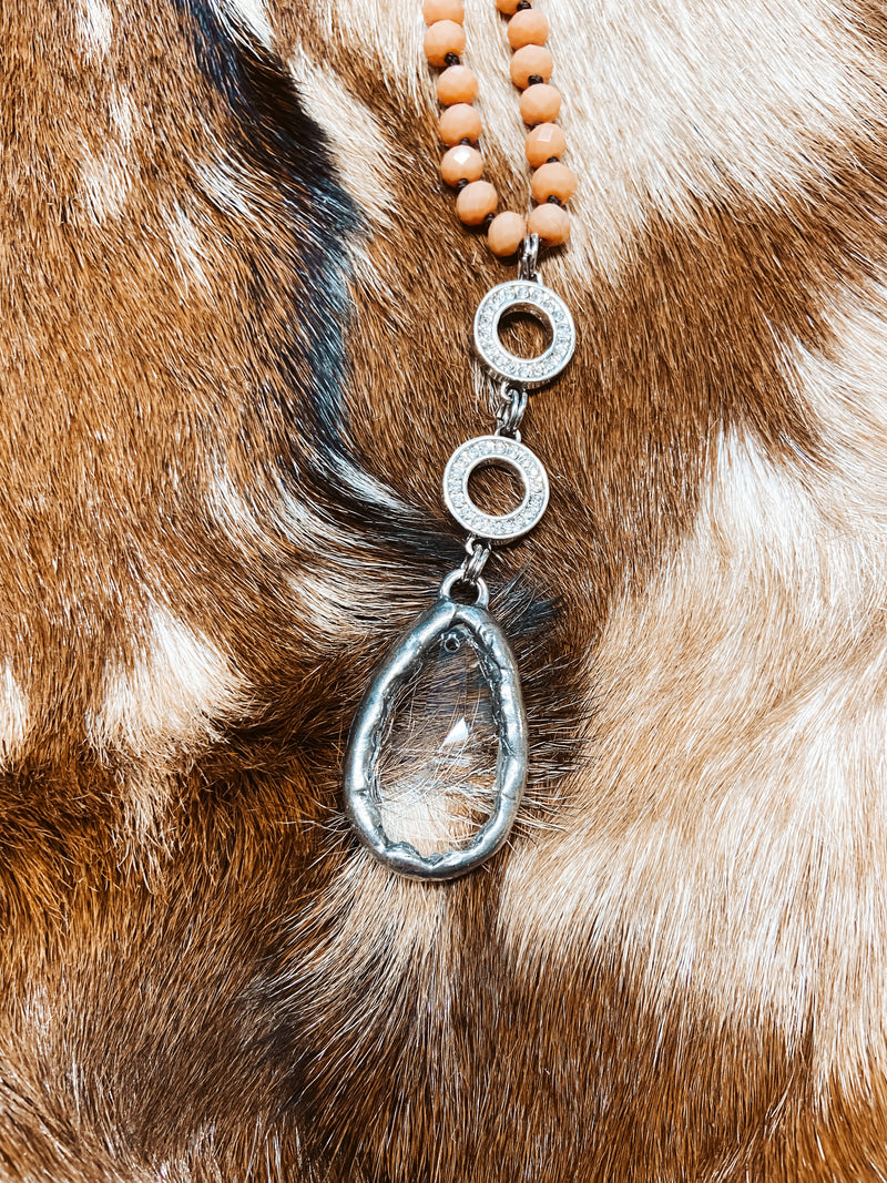 Light Coral Pendant Necklace