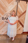 Whimsy White Tiered Lace Dress