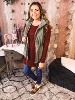 Sherpa Lined Hooded Vest