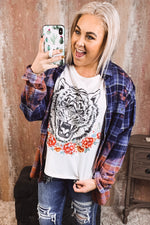 Embroidered Tiger S/S Top