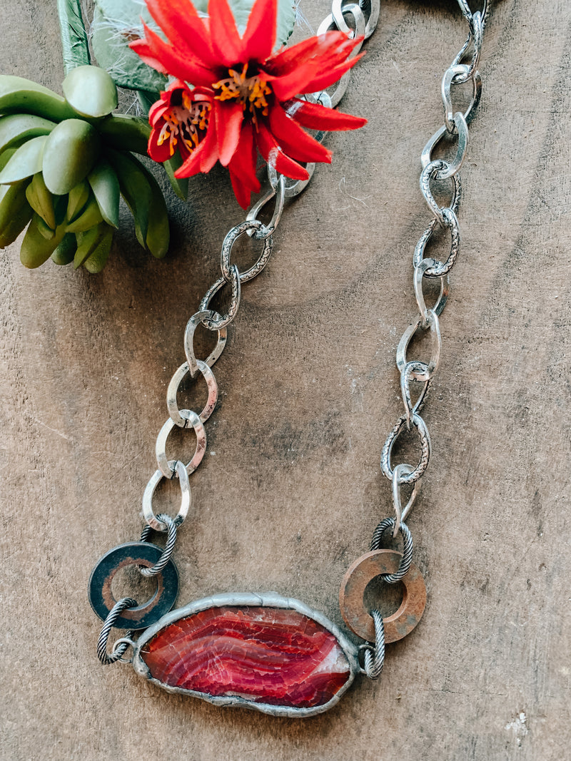 Red Rock Stone Necklace