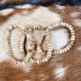 Brown Stoned Stretch Bracelet