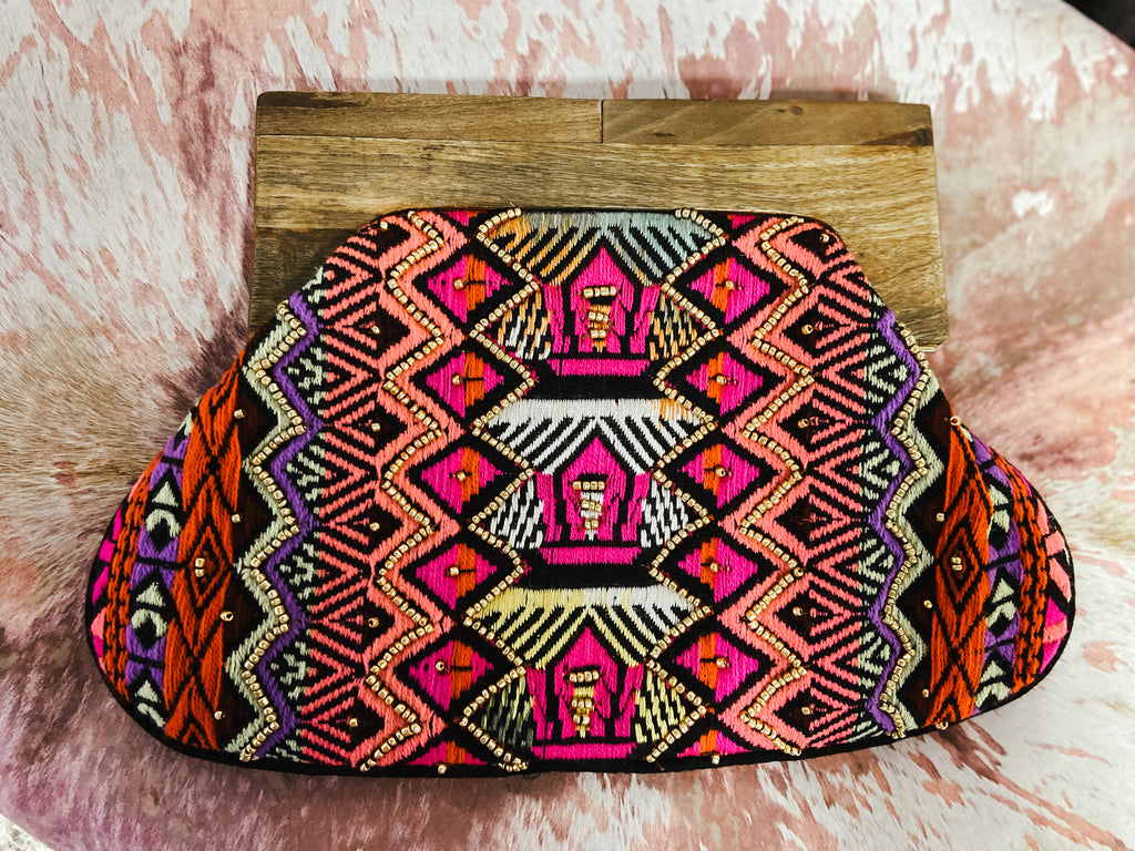 Pink Beaded Bag
