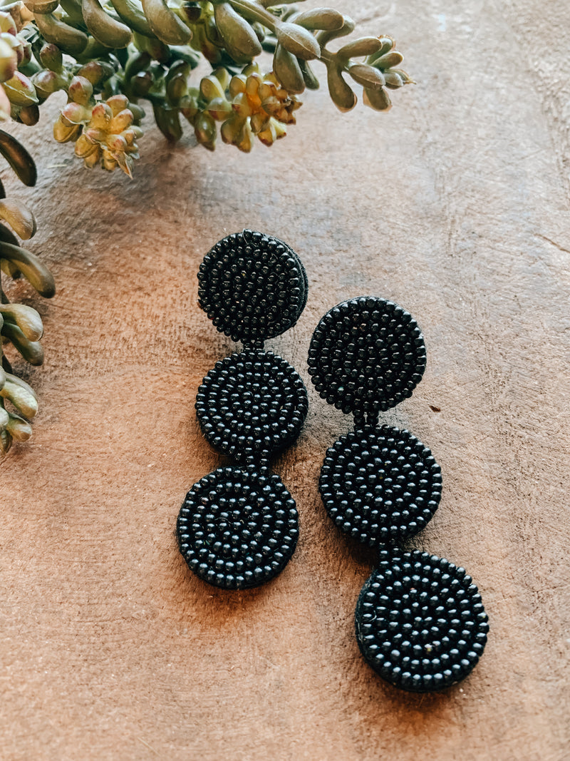 Round Seed Bead Dangle Earring