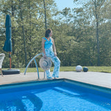 Nautical Stripe V Cut Swim