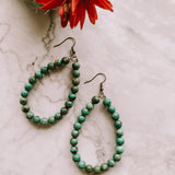 Turq Ball Teardrop Earrings