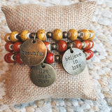 Clay Sayings Mixed Bracelet