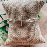 Cross Paperclip Chain Bracelet