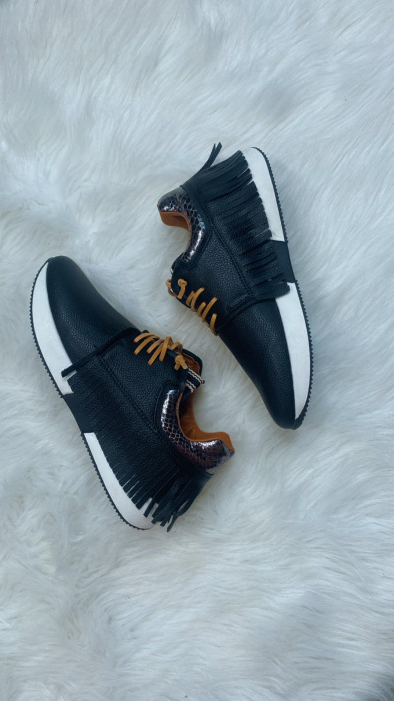Petra Black Fringe Tennie