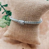 Silver Single Cylinder Bracelet