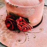 The Jolene Pink Hand Distressed Custom Hat