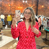 Call Me Later Corduroy Hot Pink Blazer