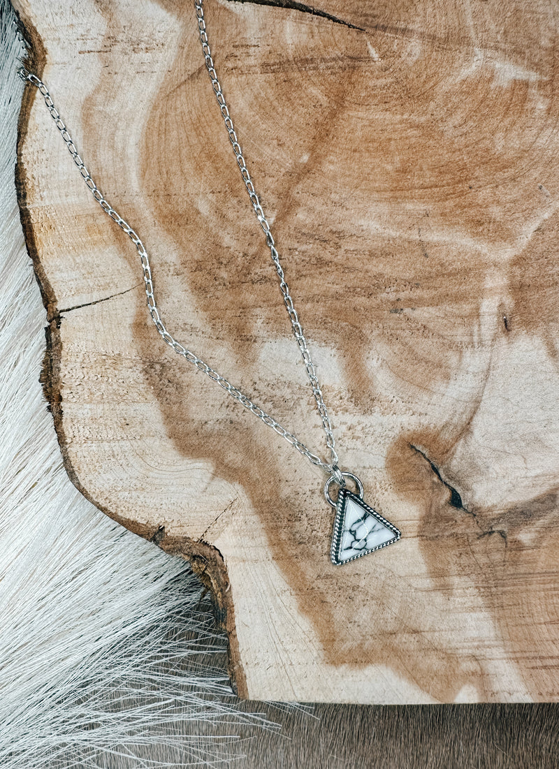 Howlite Triangle Necklace
