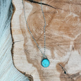 Turquoise Circle Necklace