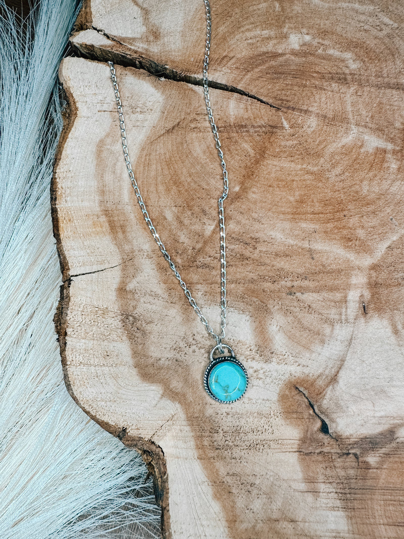 Turquoise Circle Necklace