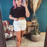 White Paperbag Shorts