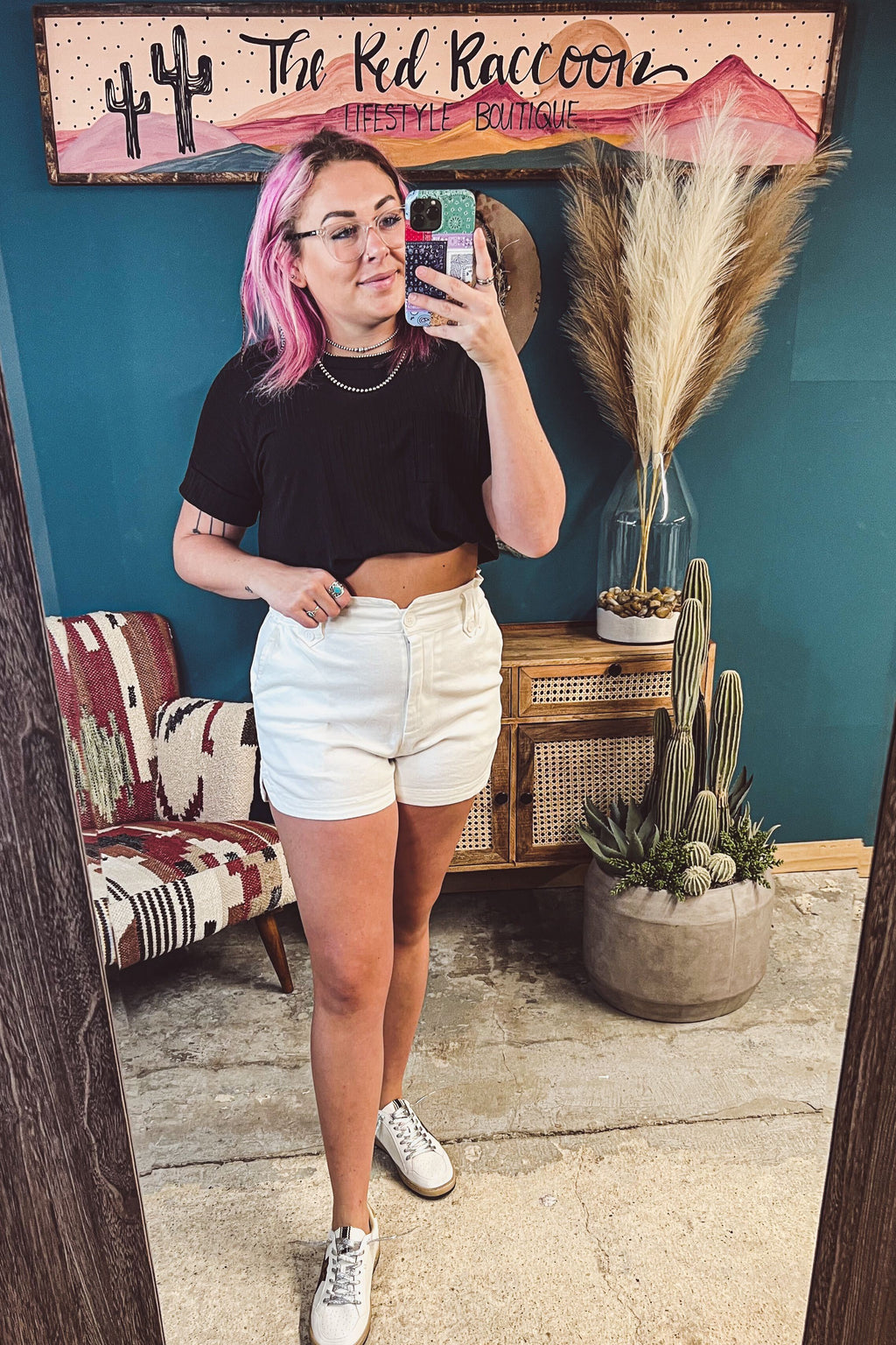 White Paperbag Shorts