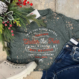 Under The Tree Green Bleached Tee