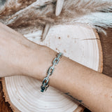Silver Chainlink Pave Bracelet