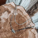 Gold Toggle Pave Necklace