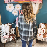 Charcoal Plaid Blazer Jacket