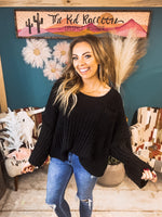 Black Crazy Soft Pullover Sweater