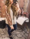 Aztec Sleeve Round Neck L/S Top