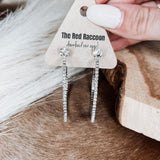 Silver Rhinestone Post + Glitz Hoop Earring