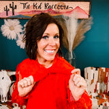 Red Polka Dot L/S Blouse with Neck Tie