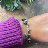 Black + Gold Adorned Bangle