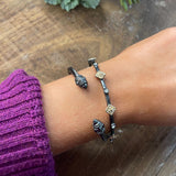 Black + Gold Adorned Bangle