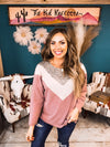 Animal Print Colorblock L/S Top