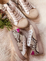 Children Fuchsia Metallic Snake Star Tennie