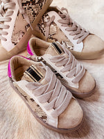 Children Fuchsia Metallic Snake Star Tennie